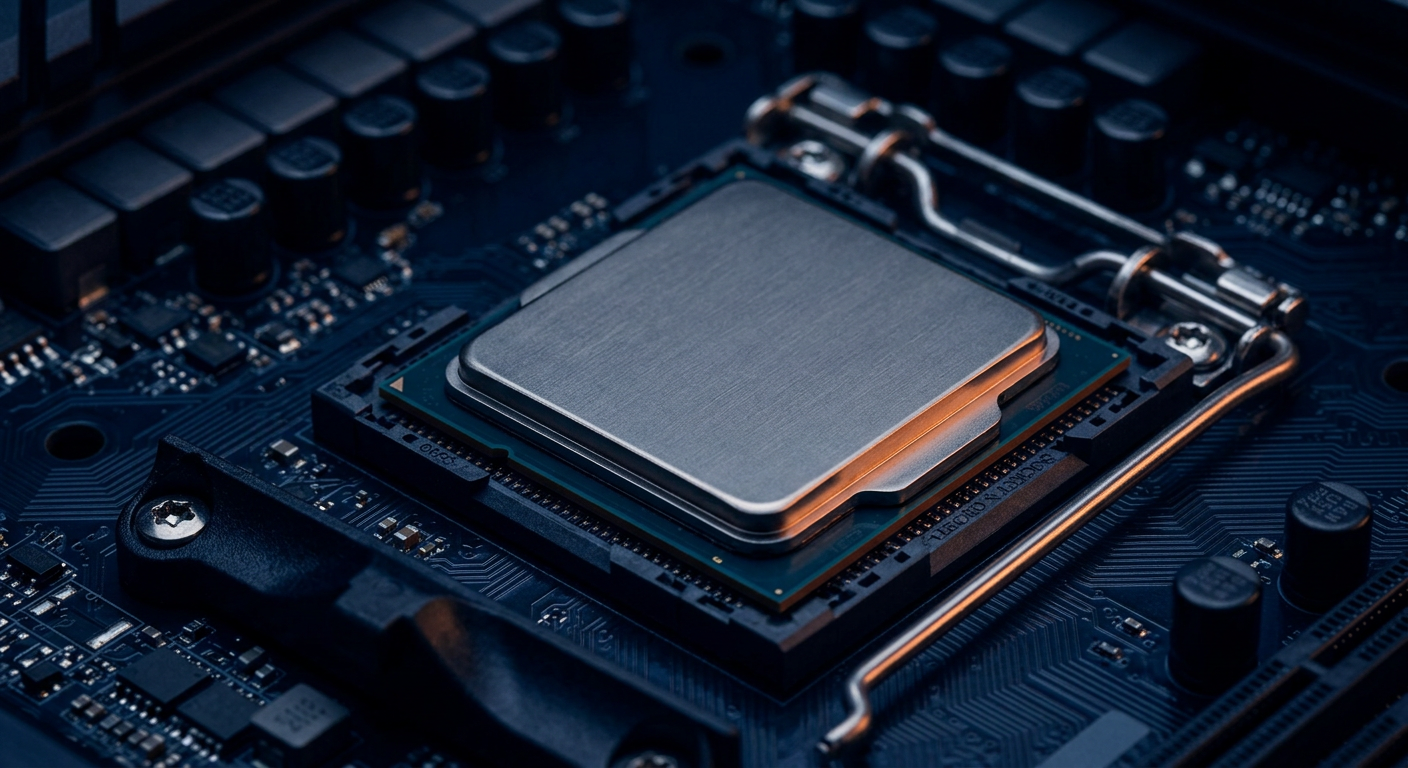 Prozessor im Mainboard-Sockel